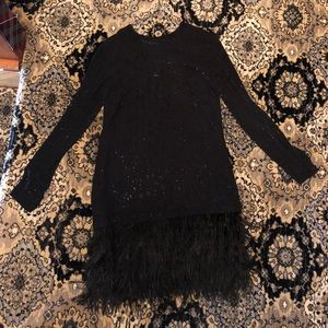 Black Michael Kors long sleeve dress